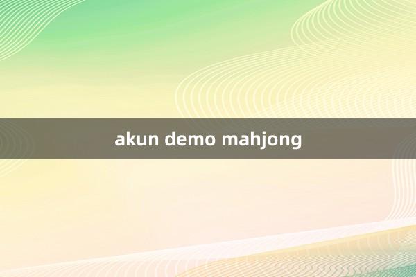 akun demo mahjong